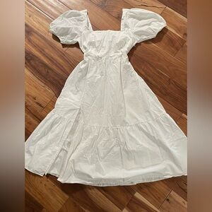 Astr White Smocked Fabric